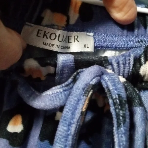 🌠 #191 Leopard Print Blue Pajama or Lounge Set - Picture 7 of 11